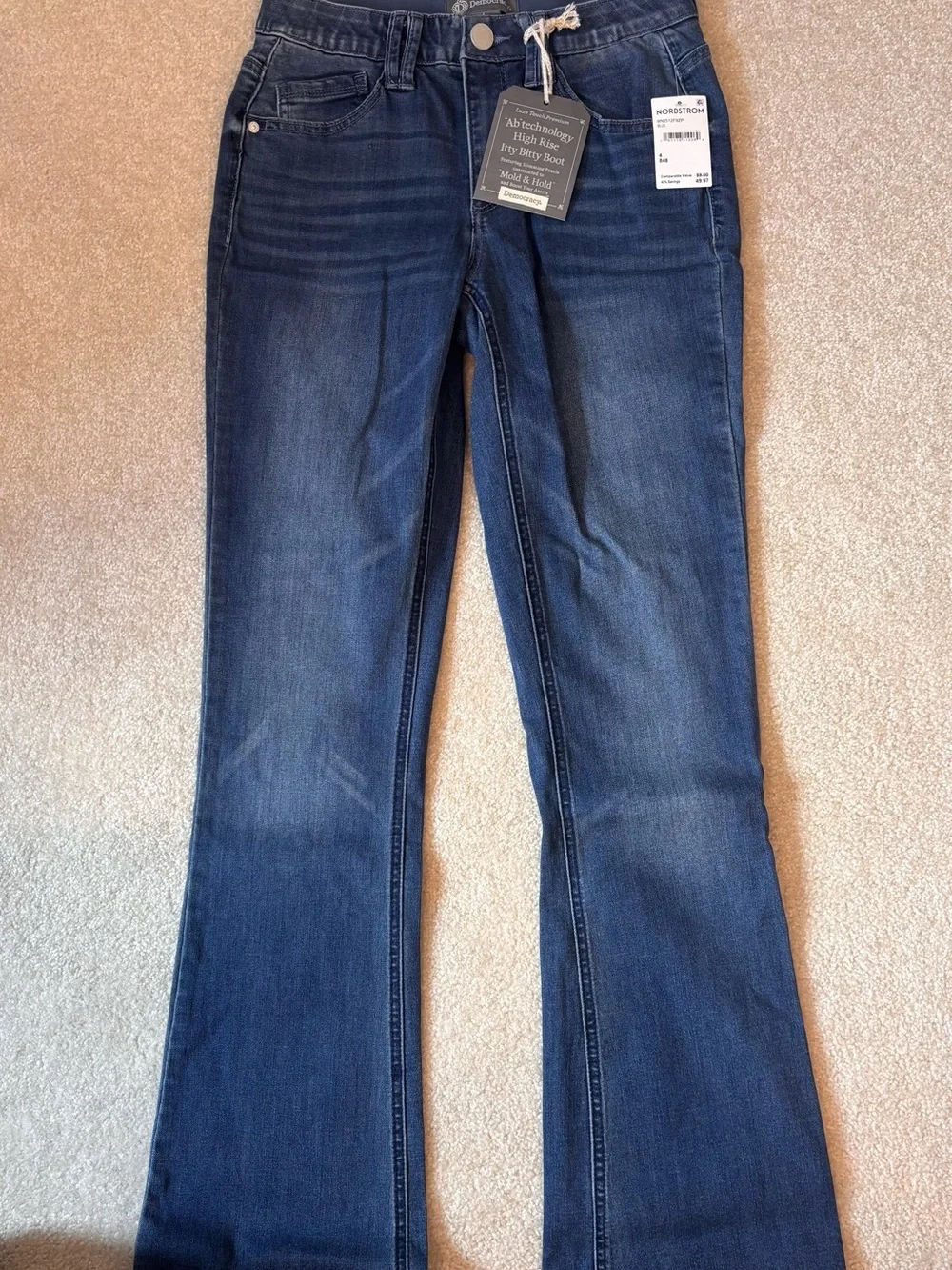 Democracy Dark Blue High-Rise Itty Bitty Boot Jeans